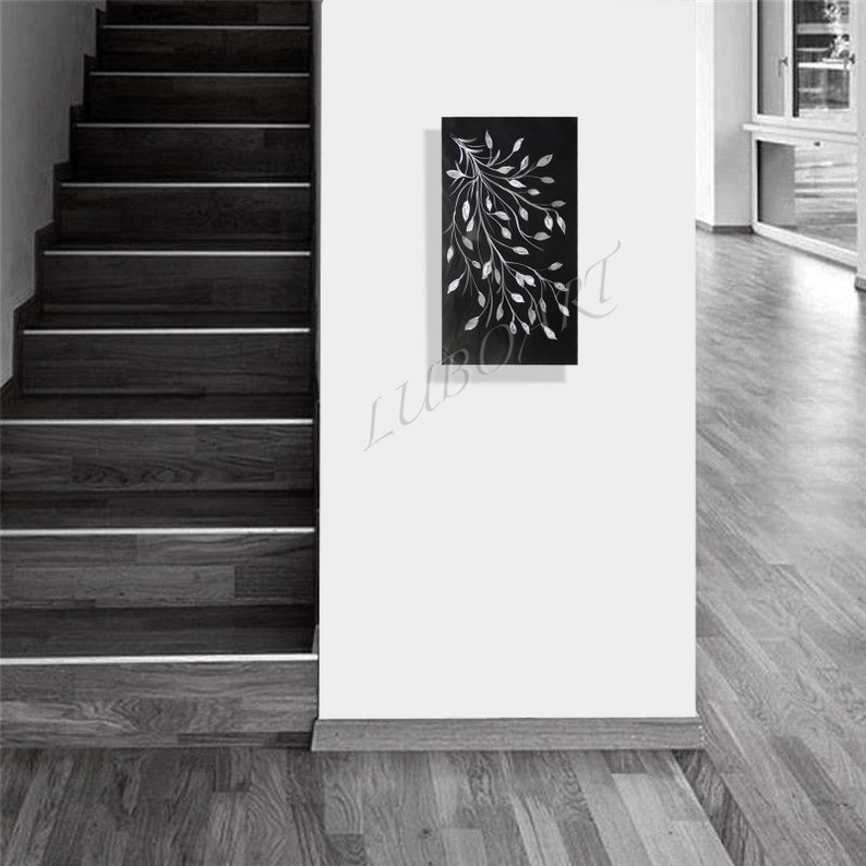 Black Home Wall Decoroffice Black Silver METAL Artporch Patio Fence