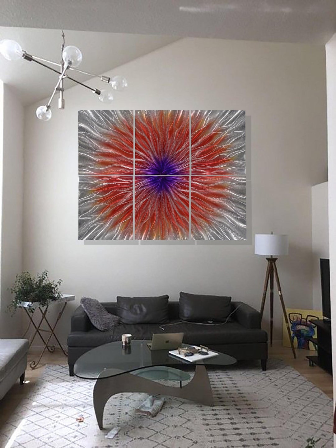 HUGE Metal Wall Decor. Big Home Decor. Living Room Art. Patio Cottage