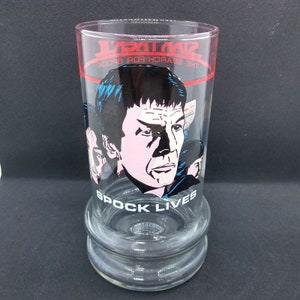 Vintage 1984 Star Trek III Spock Lives Taco Bell collector's glass
