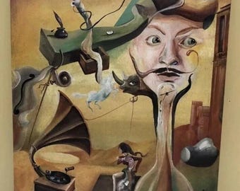 Salvador Dalí, Öl auf Leinwand
