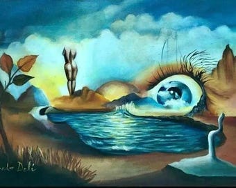 Salvador Dalí, Öl auf Leinwand
