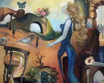 Salvador Dalí, Öl auf Leinwand