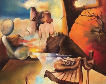 Salvador Dalí, Öl auf Leinwand