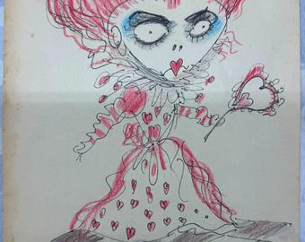 Tim Burton zeichnet auf Papier