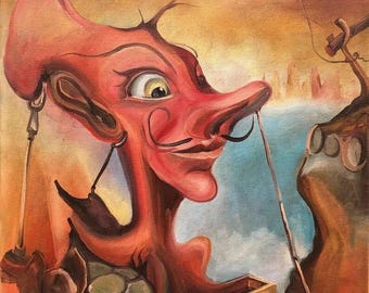 Salvador Dalí, Öl auf Leinwand