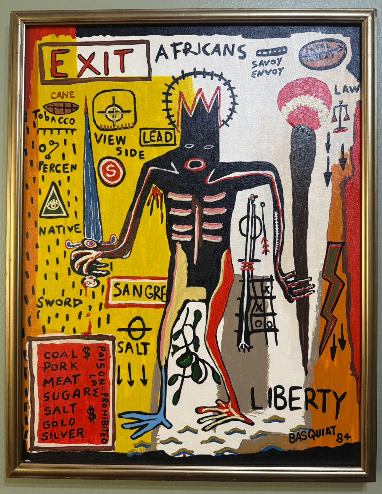 Framed Jean Michel Basquiat - Etsy
