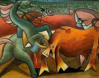 Pablo Picasso, Öl auf Leinwand