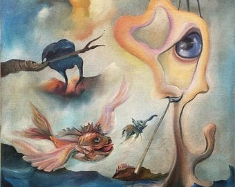 Salvador Dalí, Öl auf Leinwand