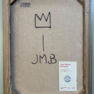 Jean-Michel Basquiat Oil on Canvas Framed image 3