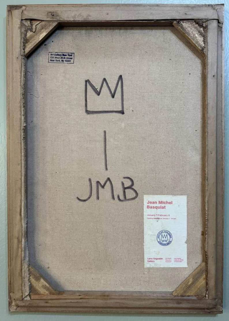 Jean-Michel Basquiat Oil on Canvas Framed image 3