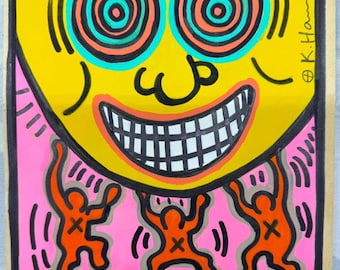 Keith Haring – Gemälde auf Papier