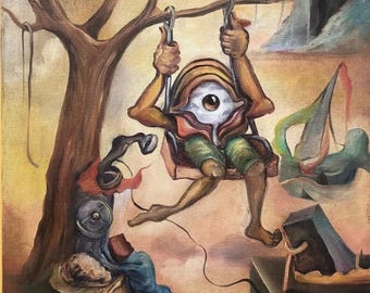 Salvador Dalí, Öl auf Leinwand