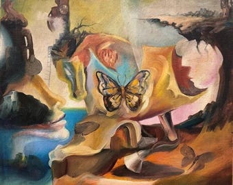 Salvador Dalí, Öl auf Leinwand