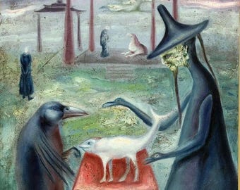 Leonora Carrington Oil Painting on Canvas - Etsy UK