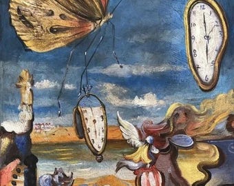 Salvador Dalí, Öl auf Leinwand