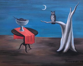 Gertrude Abercrombie, Öl auf Leinwand
