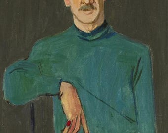 James Lechay, Porträt von Milton Avery, Öl auf Leinwand