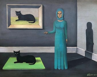 Gertrude Abercrombie, Öl auf Leinwand