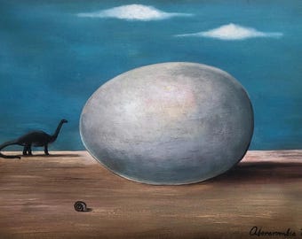 Gertrude Abercrombie, Öl auf Leinwand