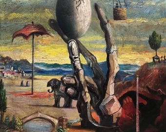 Salvador Dalí, Öl auf Leinwand