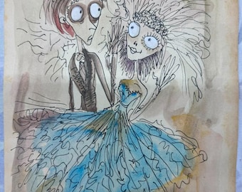 Tim Burton zeichnet auf Papier