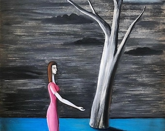 Gertrude Abercrombie, Öl auf Leinwand
