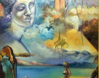 Salvador Dalí, Öl auf Leinwand