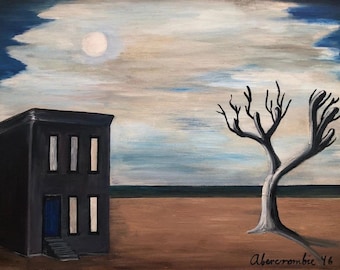 Gertrude Abercrombie, Öl auf Leinwand