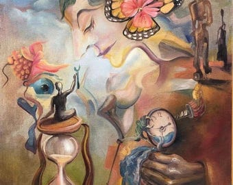 Salvador Dalí, Öl auf Leinwand