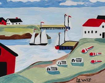 Maud Lewis, Öl auf Leinwand