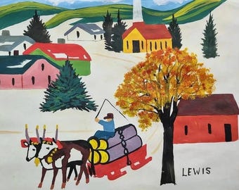 Maud Lewis oil on canvas