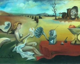 Salvador Dalí, Öl auf Leinwand
