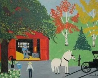 Maud Lewis, Öl auf Leinwand