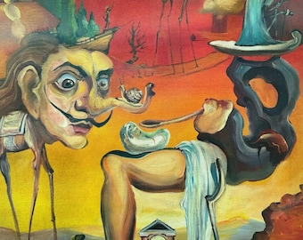 Salvador Dalí, Öl auf Leinwand