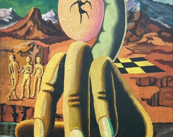 Salvador Dalí, Öl auf Leinwand