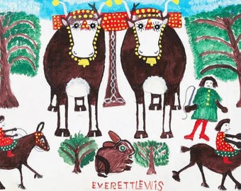 Maud Lewis, Öl auf Leinwand