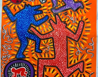 Keith Haring – Gemälde auf Papier