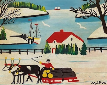 Maud Lewis, Öl auf Leinwand