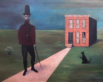 Gertrude Abercrombie, Öl auf Leinwand