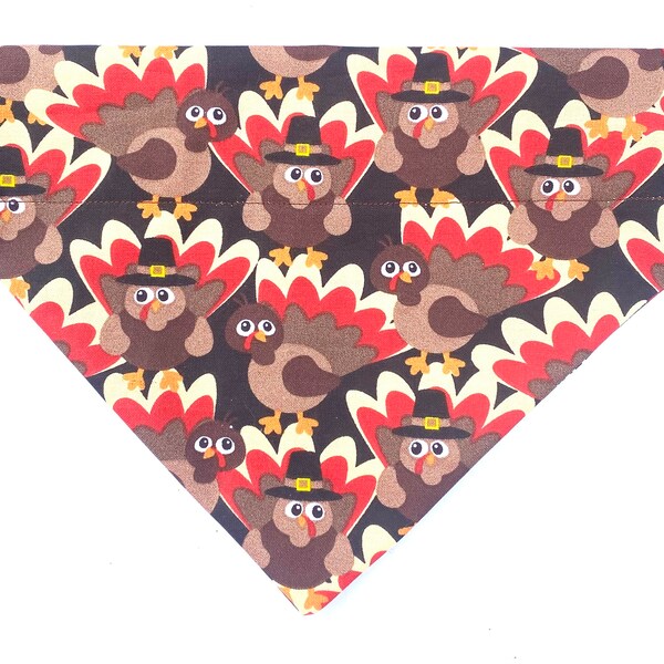 Turkey Pilgrim Hats Dog Bandana (XXSmall Turkey Pilgrim Hats Dog Bandana (XXSmall