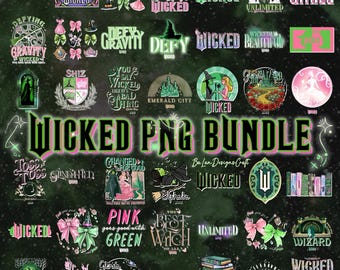 Witch Pink And Green Png, Wicked Png Bundle, Wicked Png, Wicked Defy Gravity Png, Wicked Movies Png, Wicked Bow Png, Wicked Coquette PNG