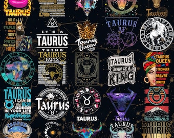 25 Taurus Zodiac Png, Zodiac Png, Taurus Girl Png, Taurus King Png, Taurus Queen Png, Taurus Season Png, Horoscope Png, Sublimation Png.