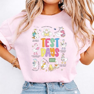 Test Day Goose PNG, Testing Day Sublimation Design, School Testing Season Teacher Clip Art, Retro Goose Student PNG, Instant Digital