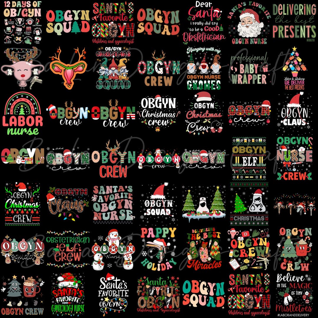 OBGYN Christmas Bundle PNG, Reindeer Speculum Gyno Nurse, Gyno ...