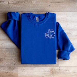 LA Embroidered Sweatshirt with printed back