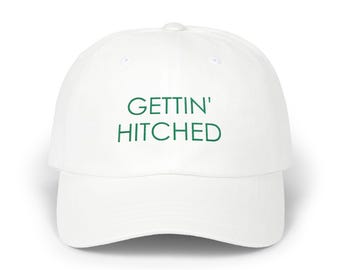 Gorro de novia bordado "Gettin' Hitted" / Sombrero de boda