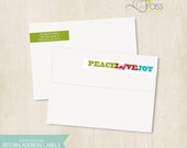 Items similar to DIY printable christmas / holiday wrap around return address labels - holiday ...