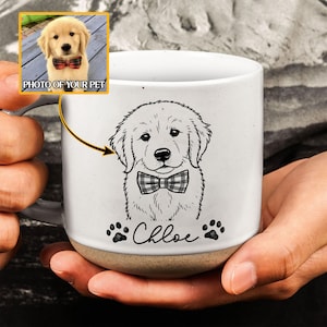 Taza de cerámica con foto de mascota, taza de café personalizada con retrato de mascota, regalo para amantes de los gatos y perros, regalos personalizados conmemorativos de la cara de tu perro, tazas para gatos.