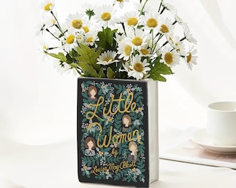 Little Women Ceramic Book Vase