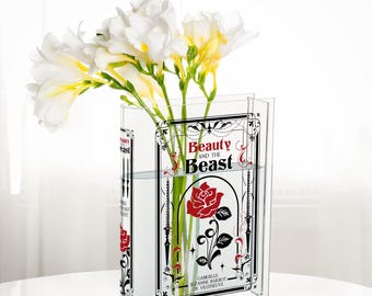 Die Schöne und das Biest Acryl Büchervase